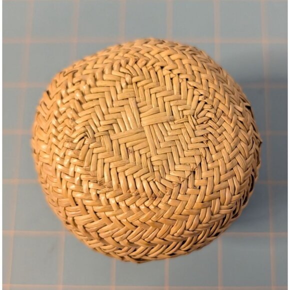 Tarahumara Pin Needle Basket Vintage Olla Shaped Twill Pattern Flared Rim - Picture 7 of 10